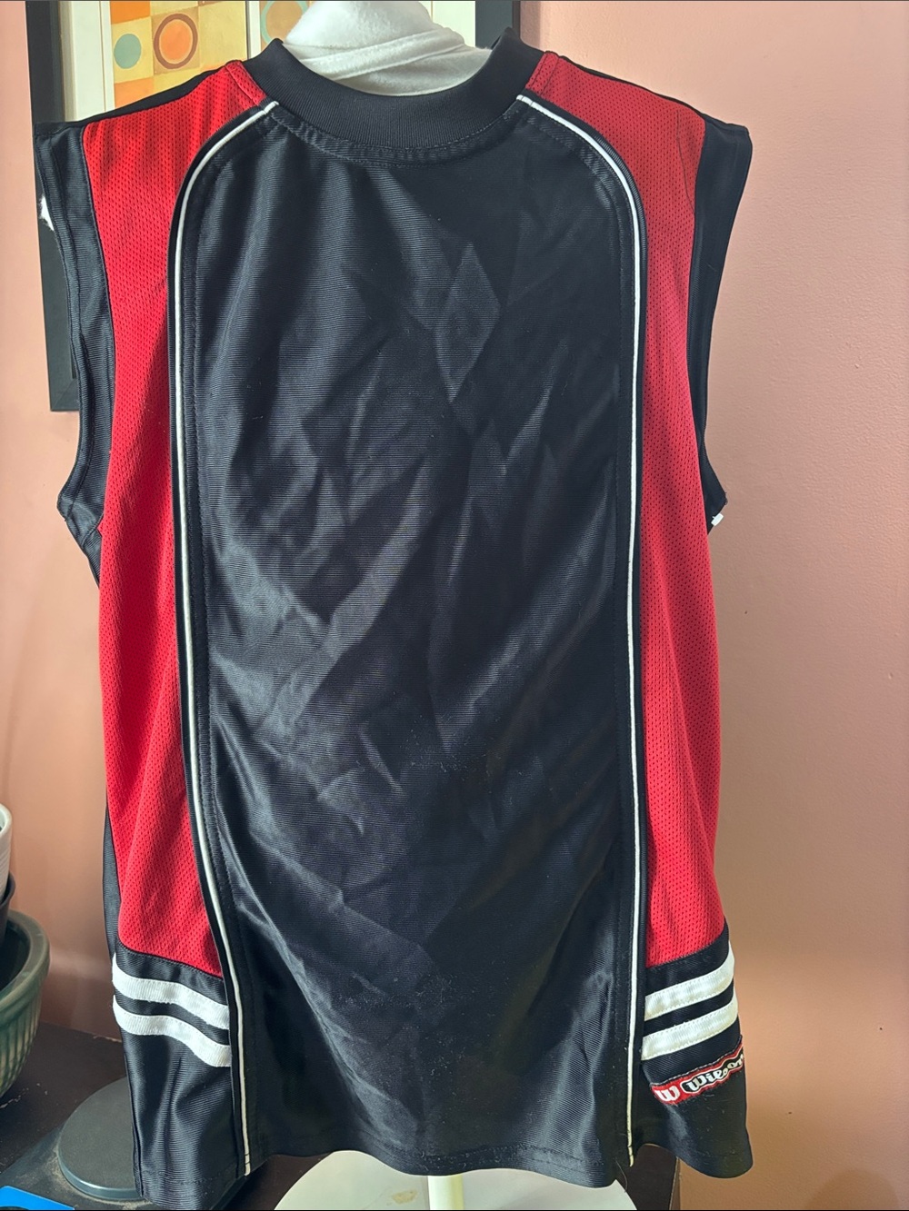 Wilson Black and Red Athletic Sleeve with White Trim Size Large (14-16)